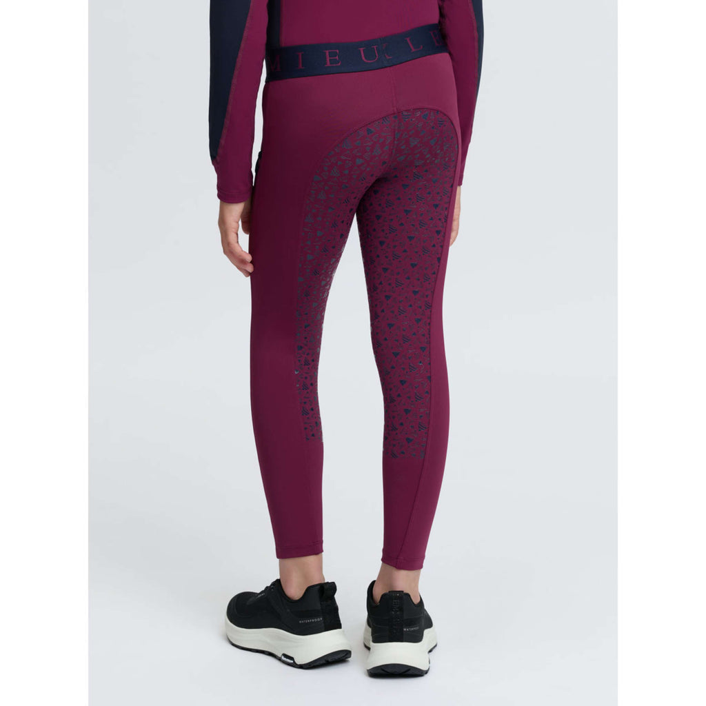 LeMieux Legging d'Équitation Kids Full Grip Blackberry