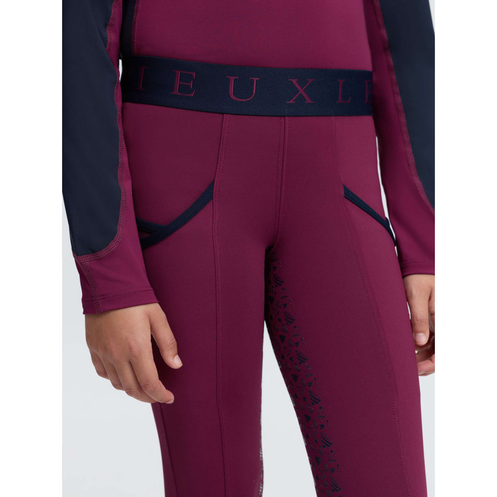 LeMieux Legging d'Équitation Kids Full Grip Blackberry