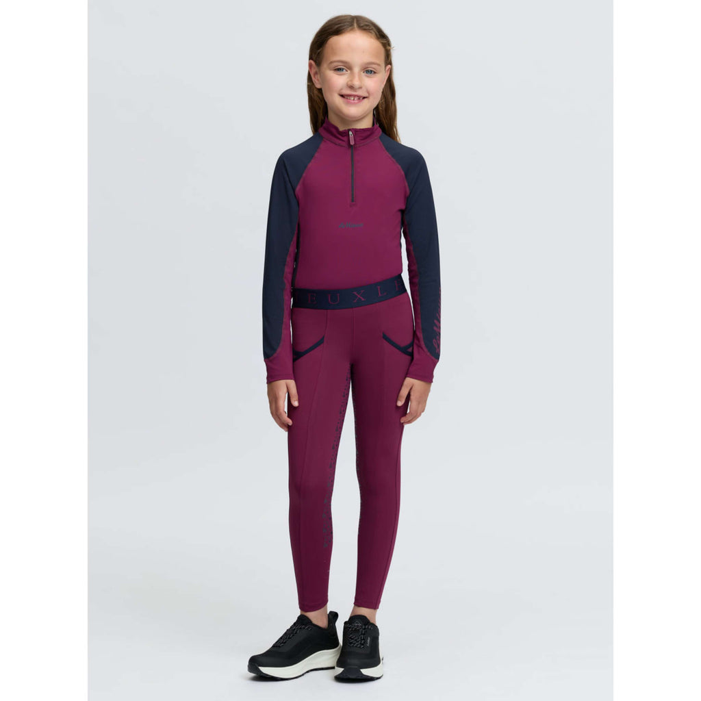 LeMieux Legging d'Équitation Kids Full Grip Blackberry