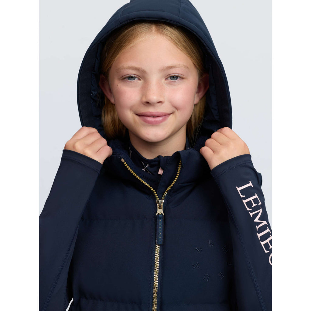 LeMieux Bodychauffant Joey Hooded Kids Marine