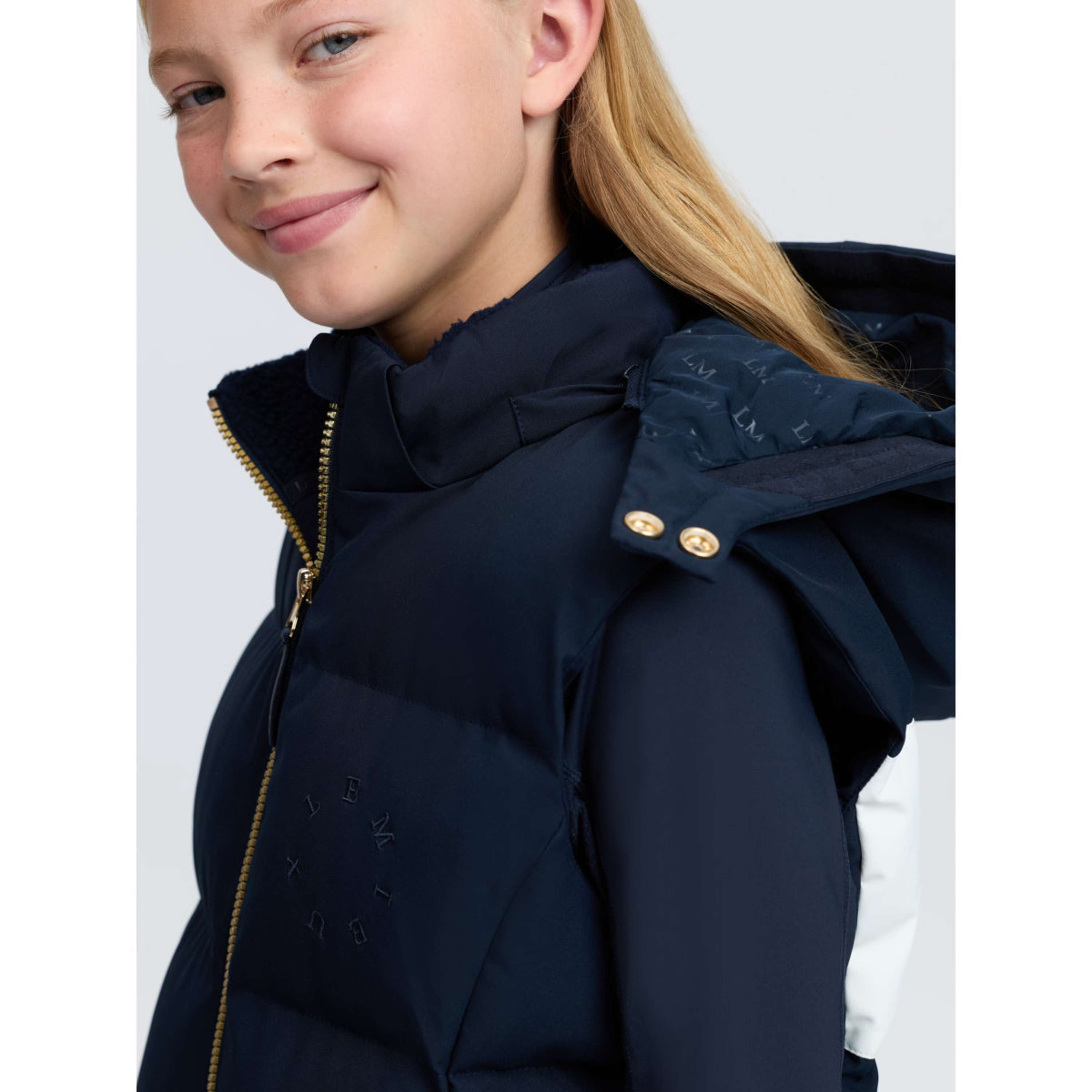 LeMieux Bodychauffant Joey Hooded Kids Marine