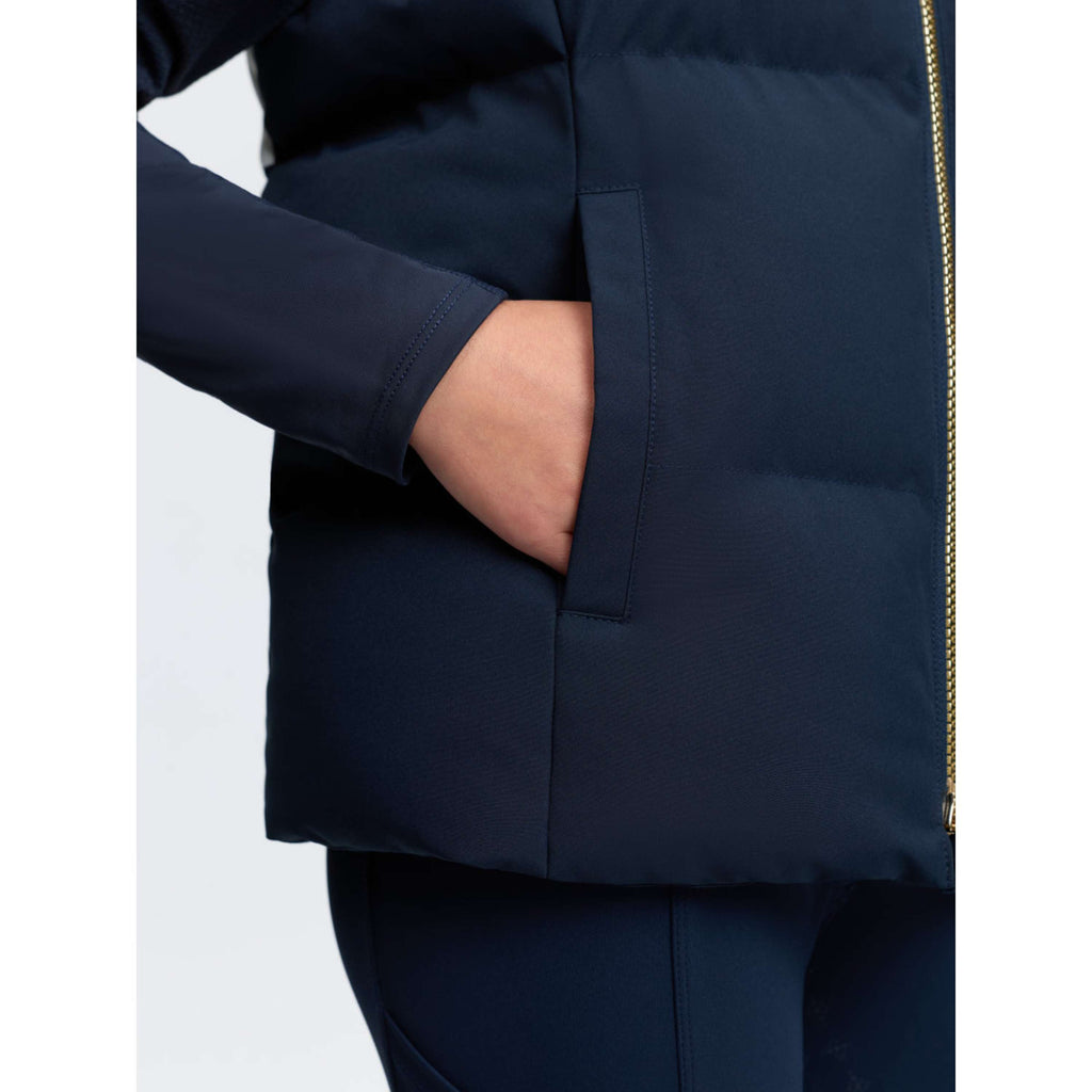 LeMieux Bodychauffant Joey Hooded Kids Marine