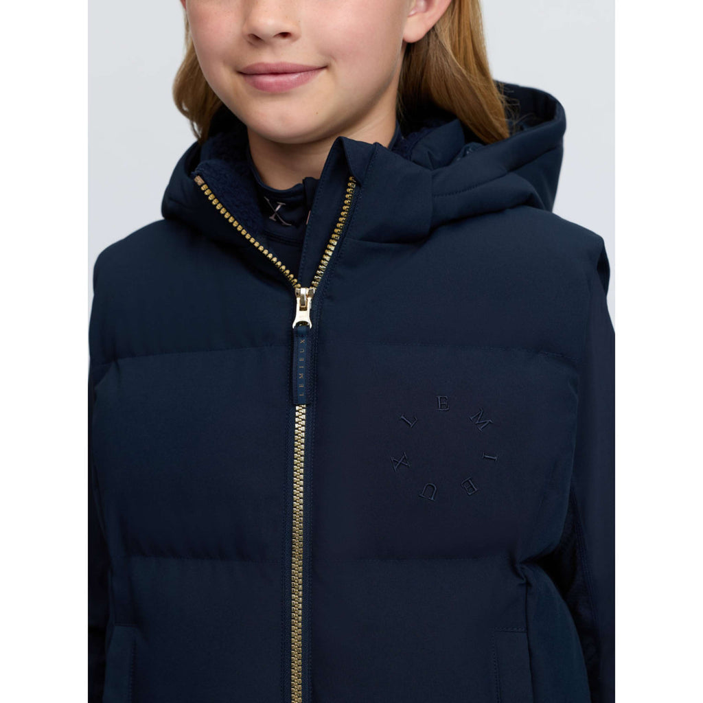 LeMieux Bodychauffant Joey Hooded Kids Marine