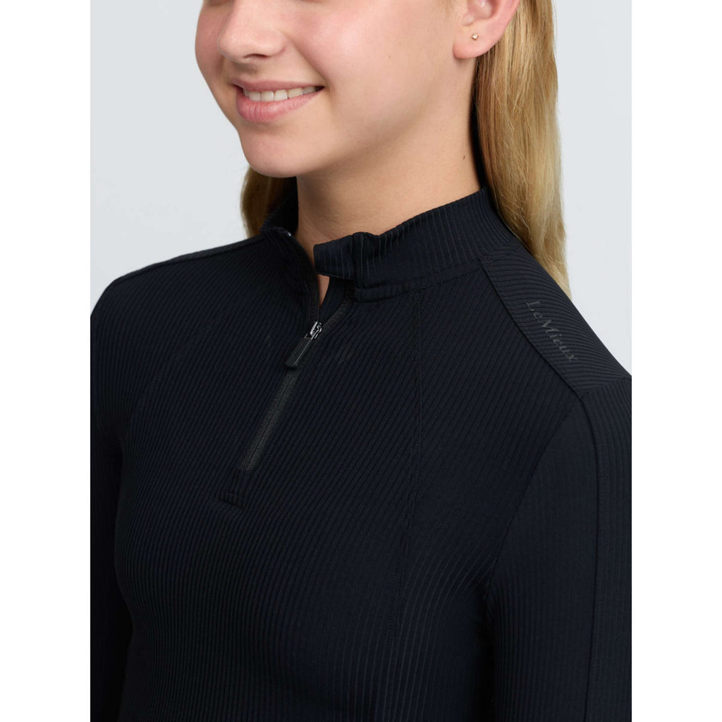 LeMieux Baselayer Raye Ribbed Kids Noir