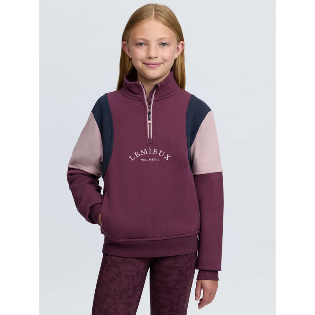 LeMieux Pull Viola Quarter Zip Kids Bramble