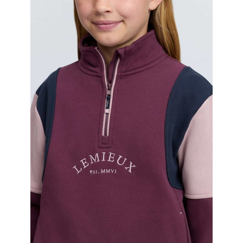 LeMieux Pull Viola Quarter Zip Kids Bramble