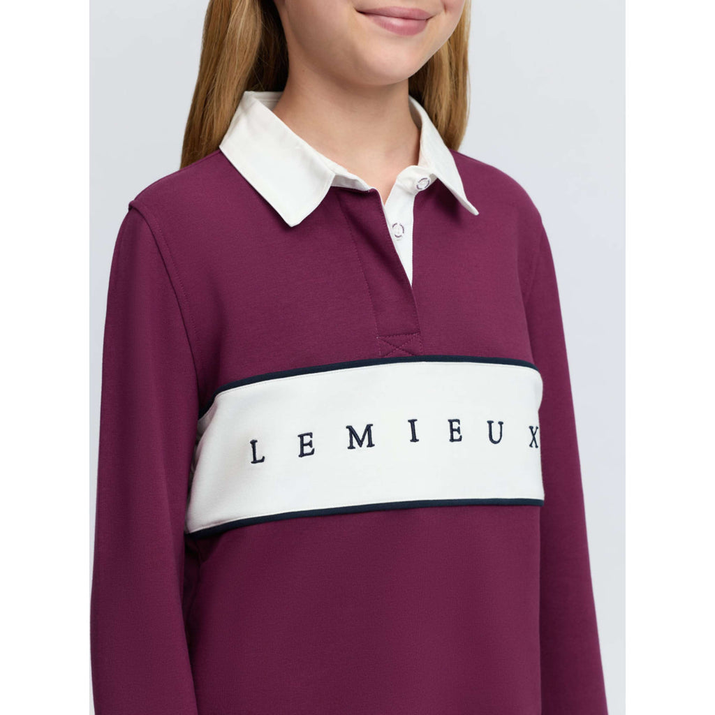 LeMieux Shirt Riley Rugby Kids Longues Manches Blackberry