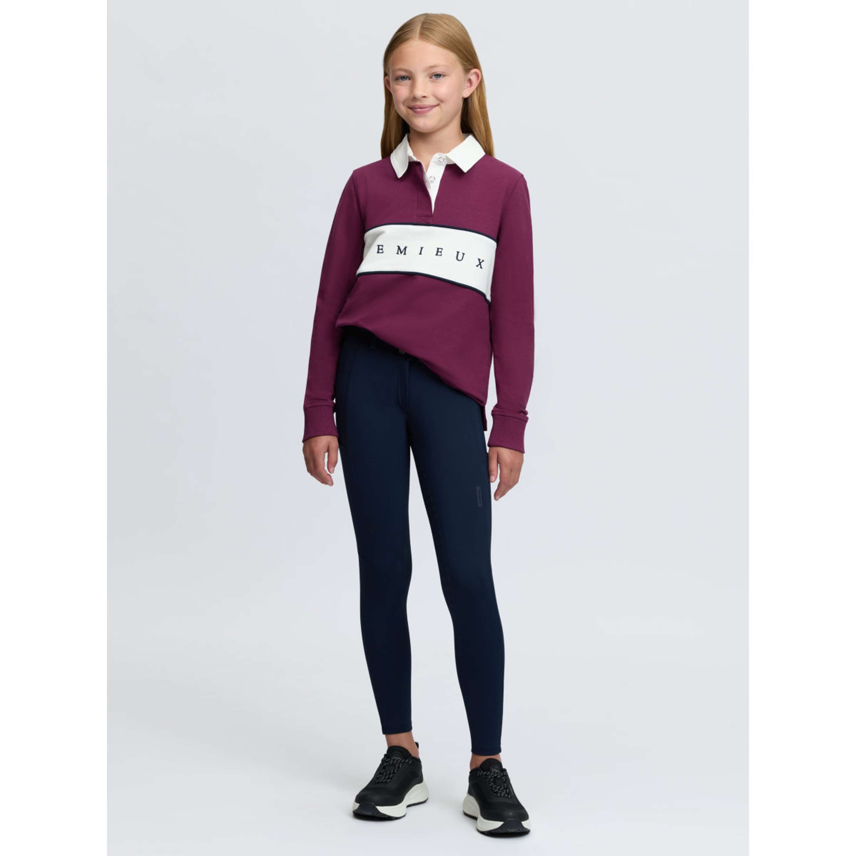 LeMieux Shirt Riley Rugby Kids Longues Manches Blackberry
