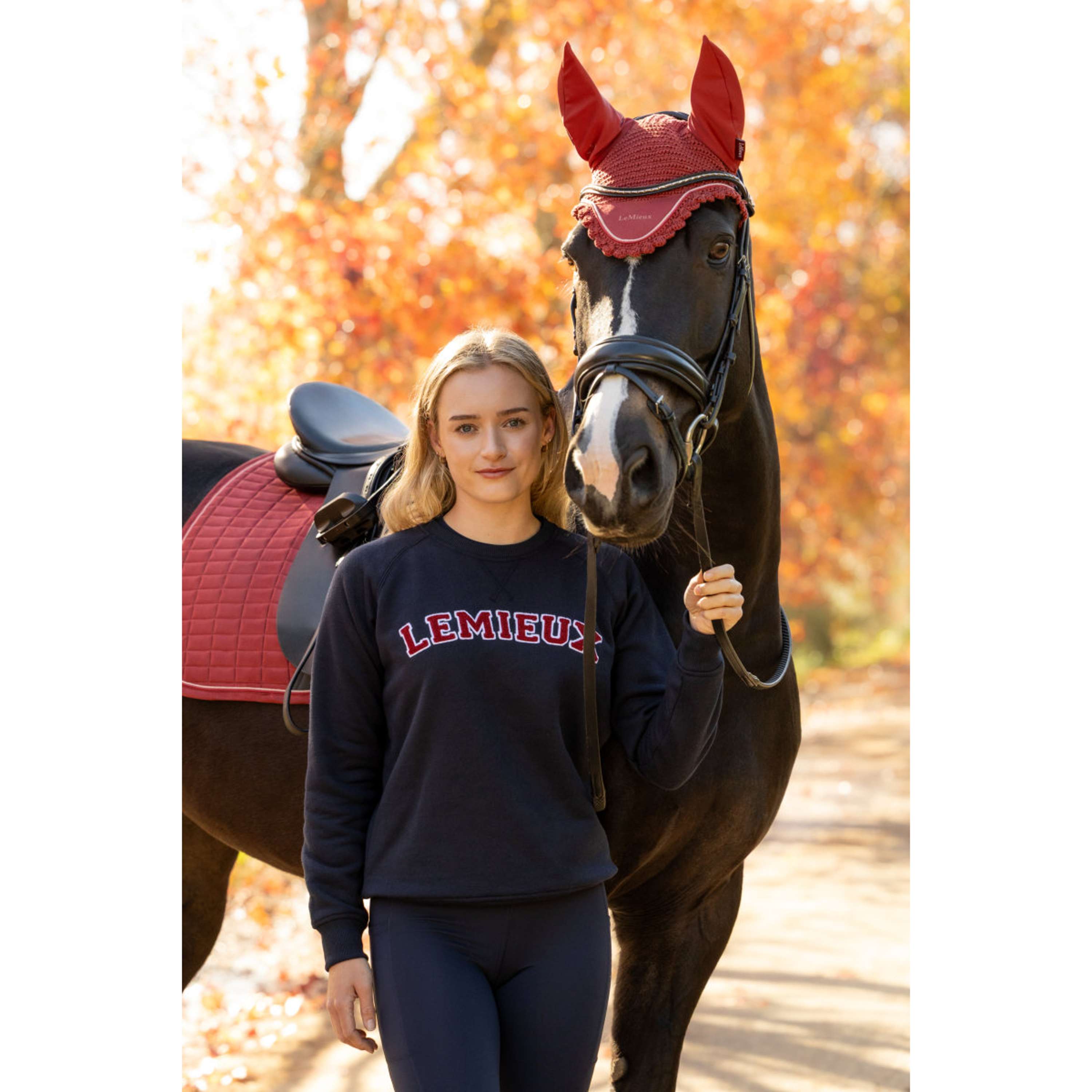 LeMieux Pull Vida Varsity Crew Neck Marine