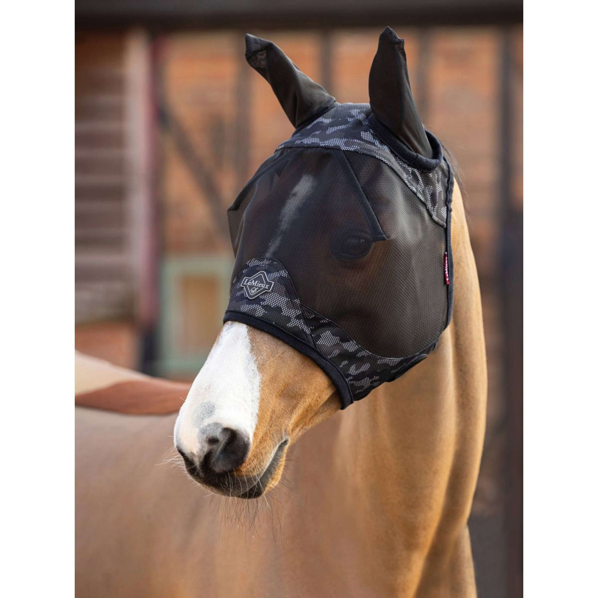 LeMieux Masque Anti-Mouches Half Visor-Tek Camo Marron