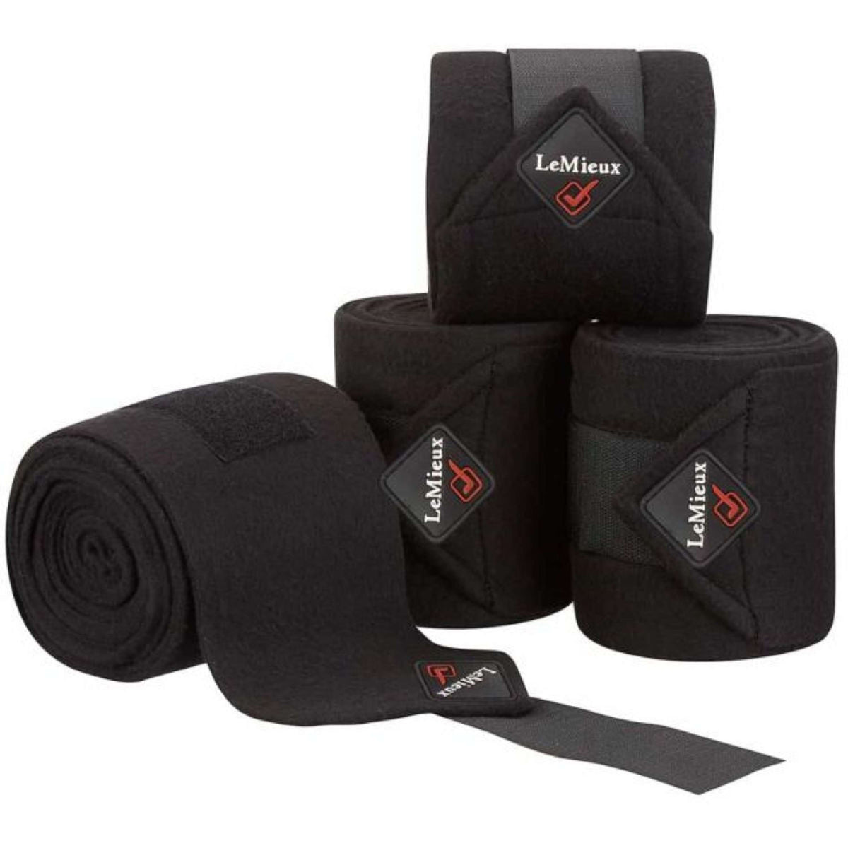 LeMieux Bandages Luxury Polo ensemble de 4 Noir/Noir