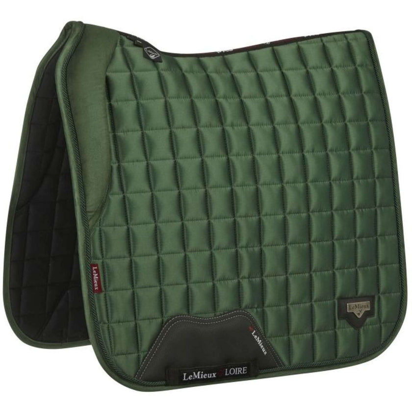 LeMieux Tapis de Selle Loire Memory Satin Square Dressage Hunter Green LeMieux Tapis de Selle Loire Memory Satin Square Dressage Hunter Green
