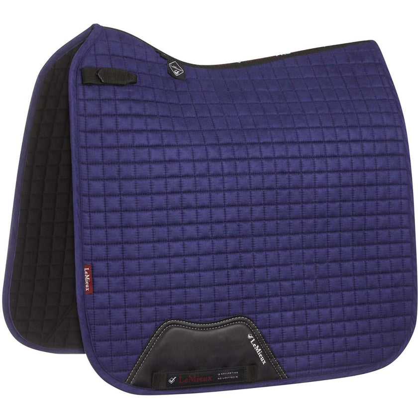 LeMieux Tapis de Selle Luxury Square Dressage Ink Blue