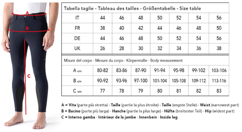 EQODE by Equiline Pantalon d'Équitation Davis Hommes Prise de Genou Bleu