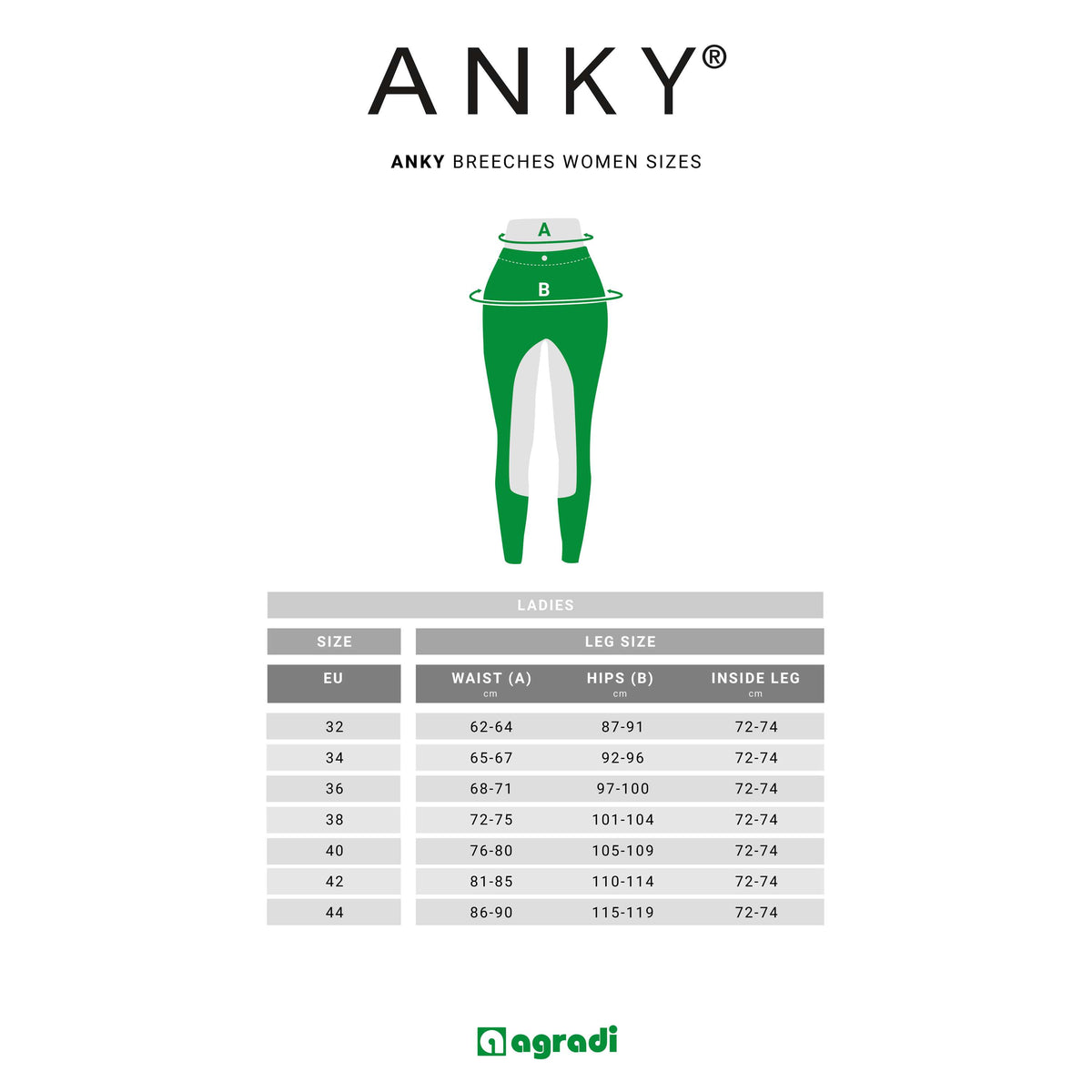 ANKY Pantalon d'Équitation Glance Silicone Fond de Peau Taupe