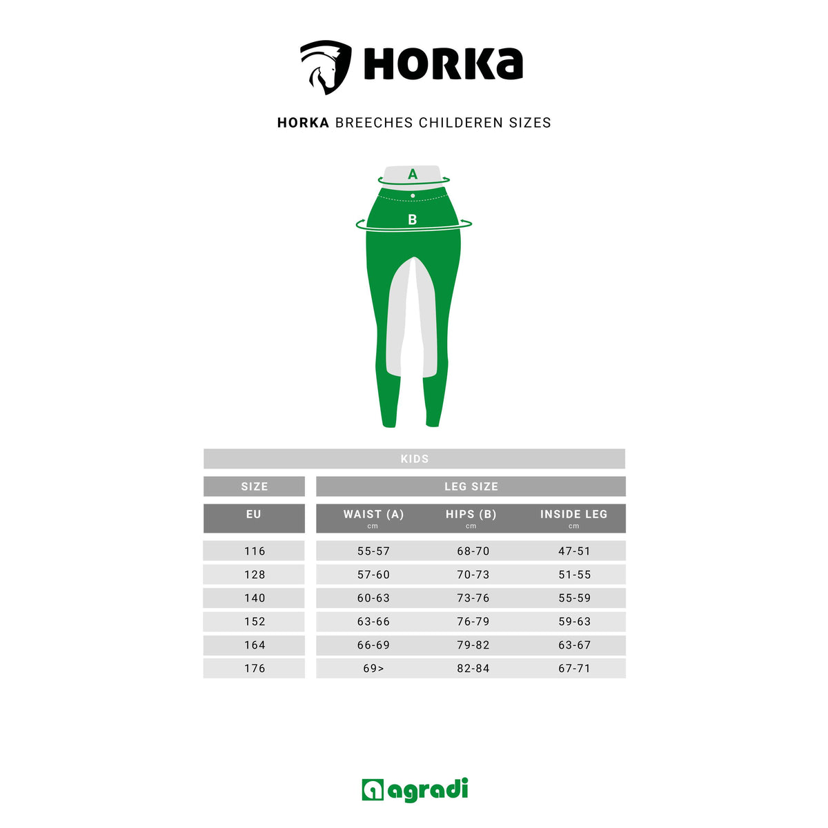 HORKA Legging d'Équitation Jubilee Kids Anthracite