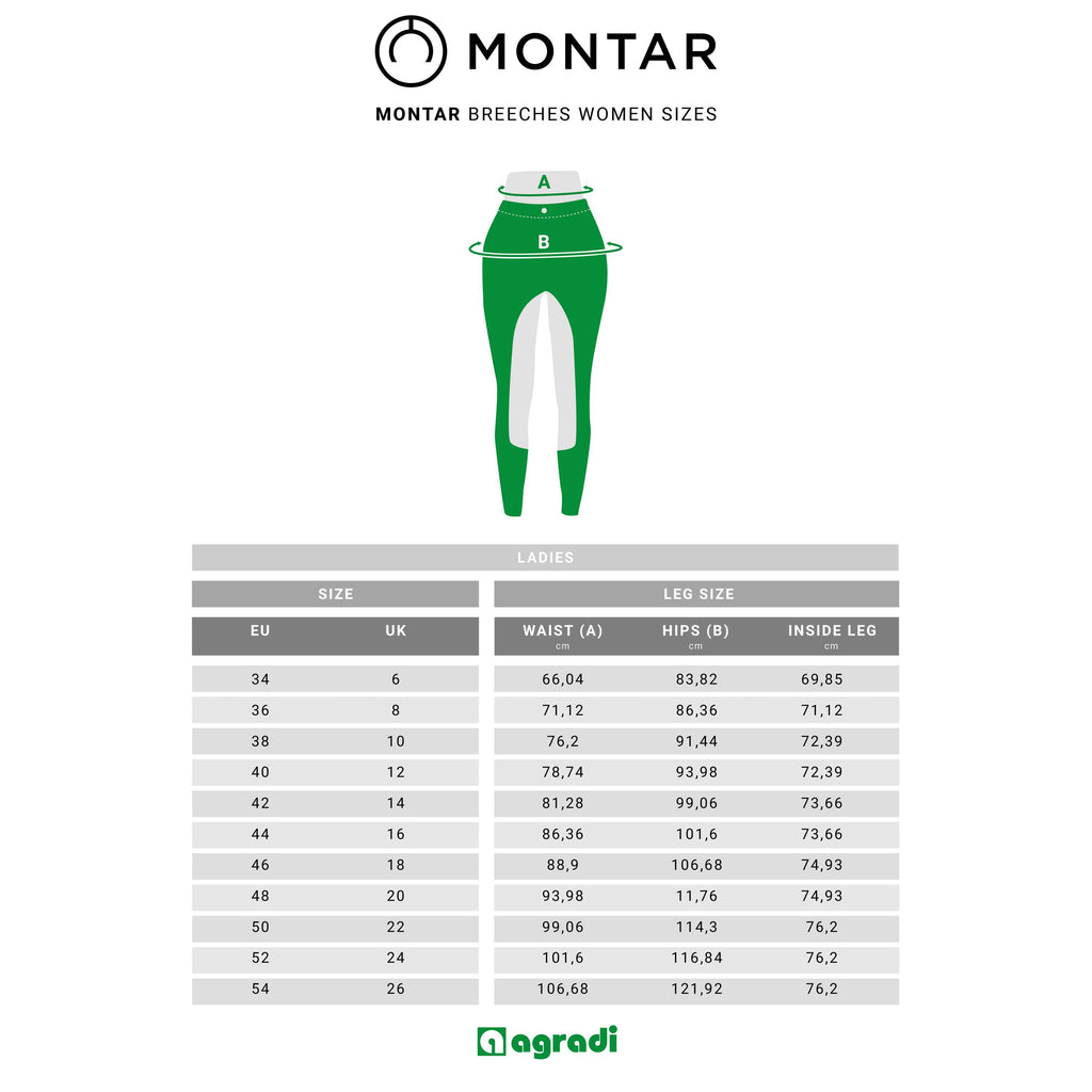Montar Pantalon d'Équitation Megan Yati Highwaist Full Grip Beige