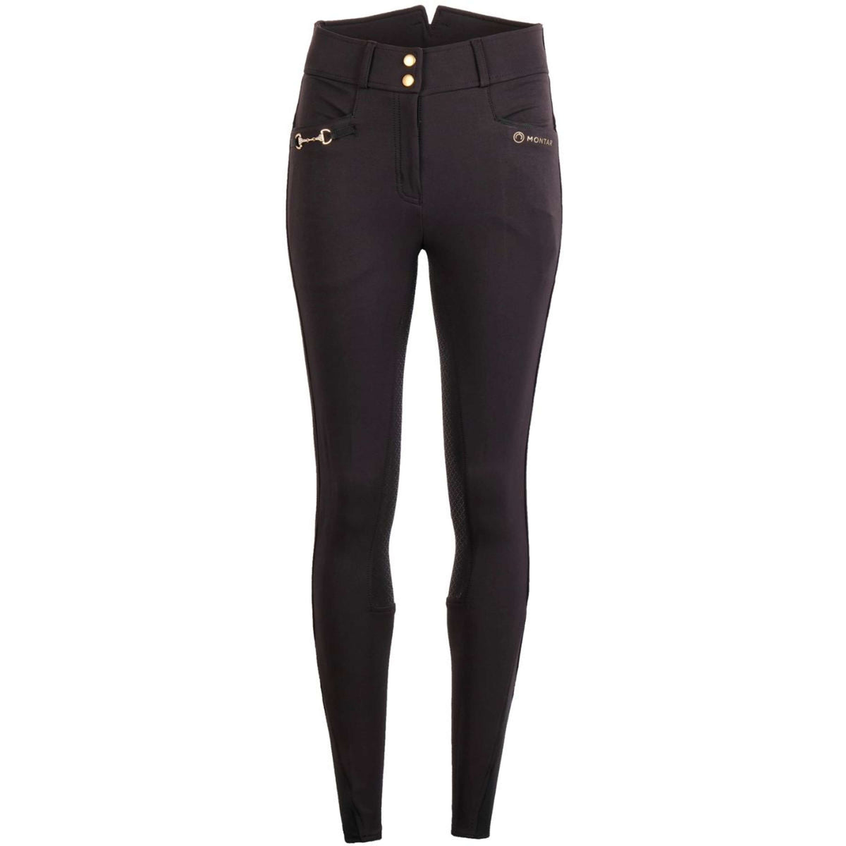 Montar Pantalon d'Équitation Molly Gold Highwaist Full Grip Noir