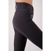 Montar Pantalon d'Équitation Molly Gold Highwaist Full Grip Marin