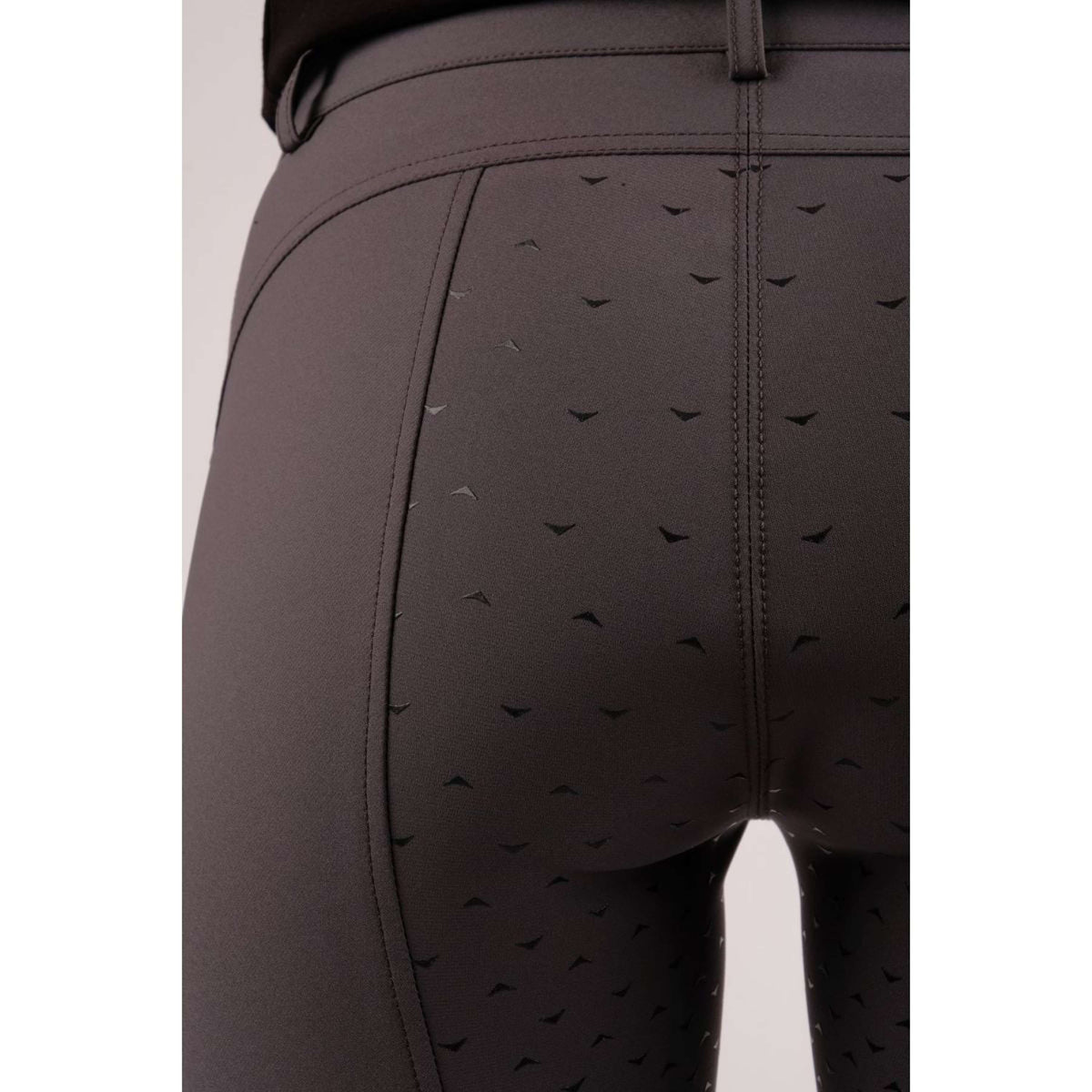 Montar Legging d'Équitation Crystal Pull On Full Grip Gris