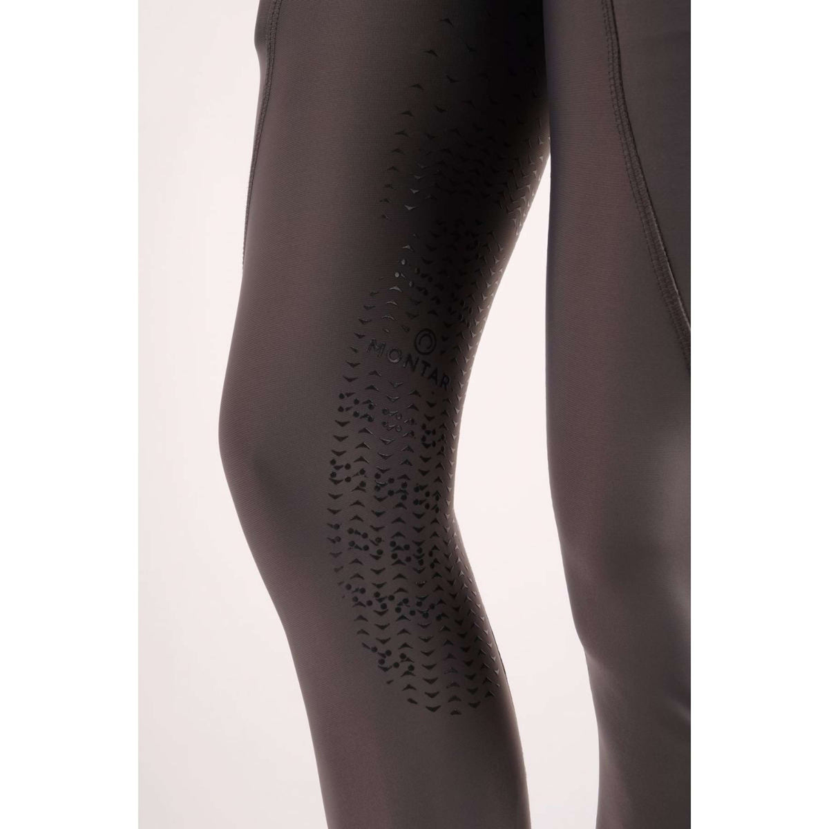 Montar Legging d'Équitation Crystal Pull On Full Grip Gris