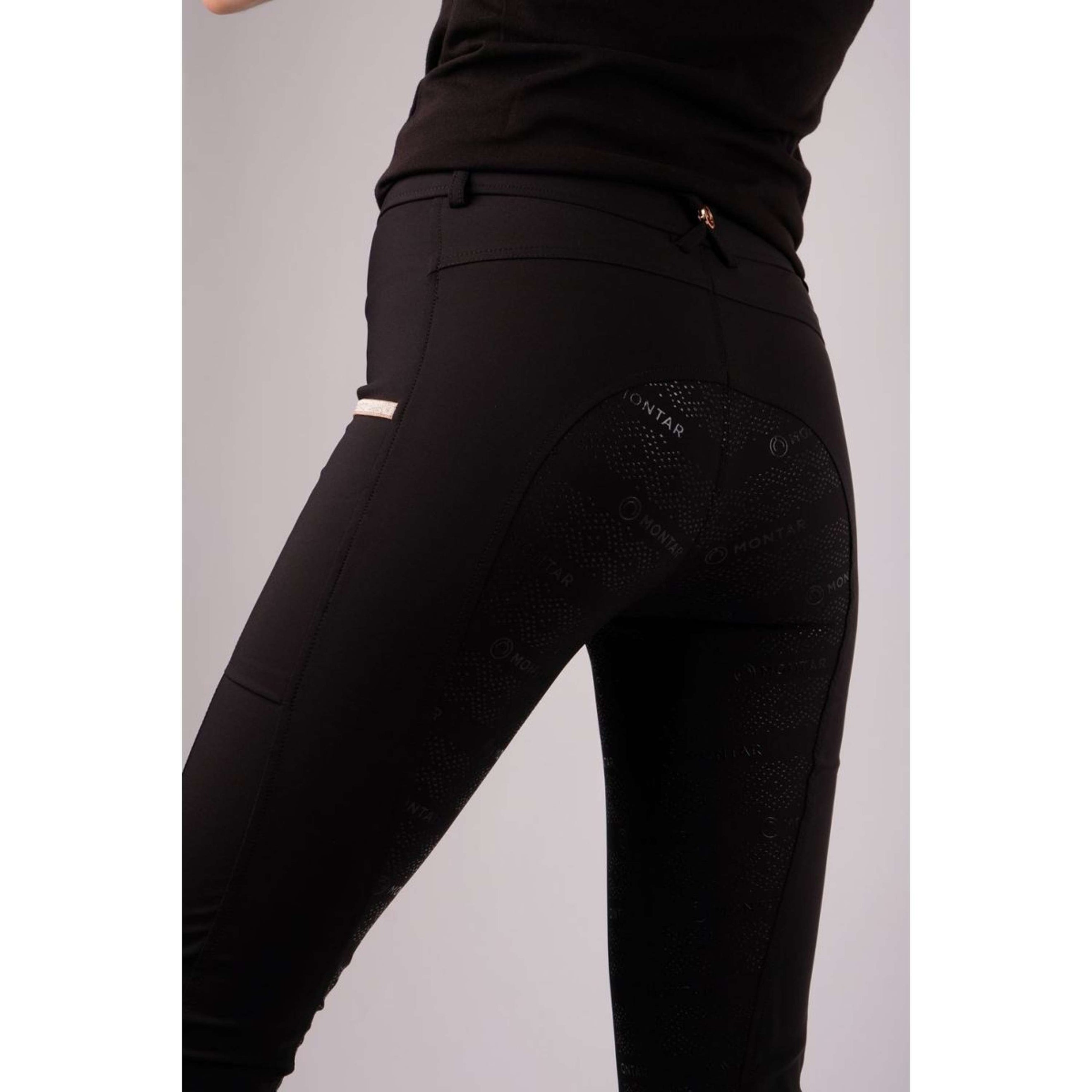 Montar Pantalon d'Équitation Millie Rosegold Full Grip Noir