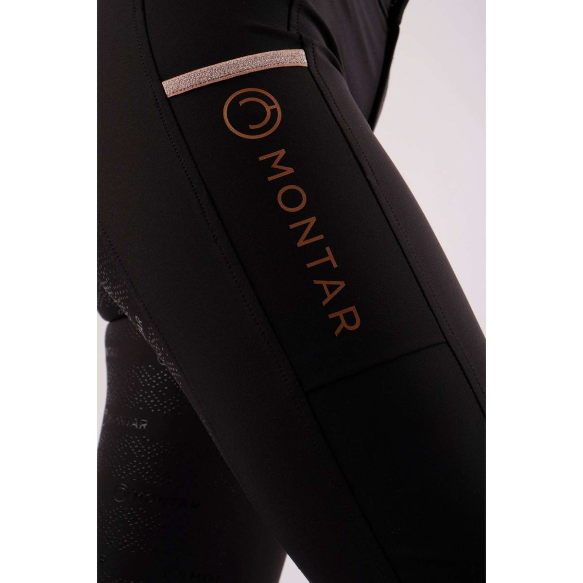 Montar Pantalon d'Équitation Millie Rosegold Full Grip Noir