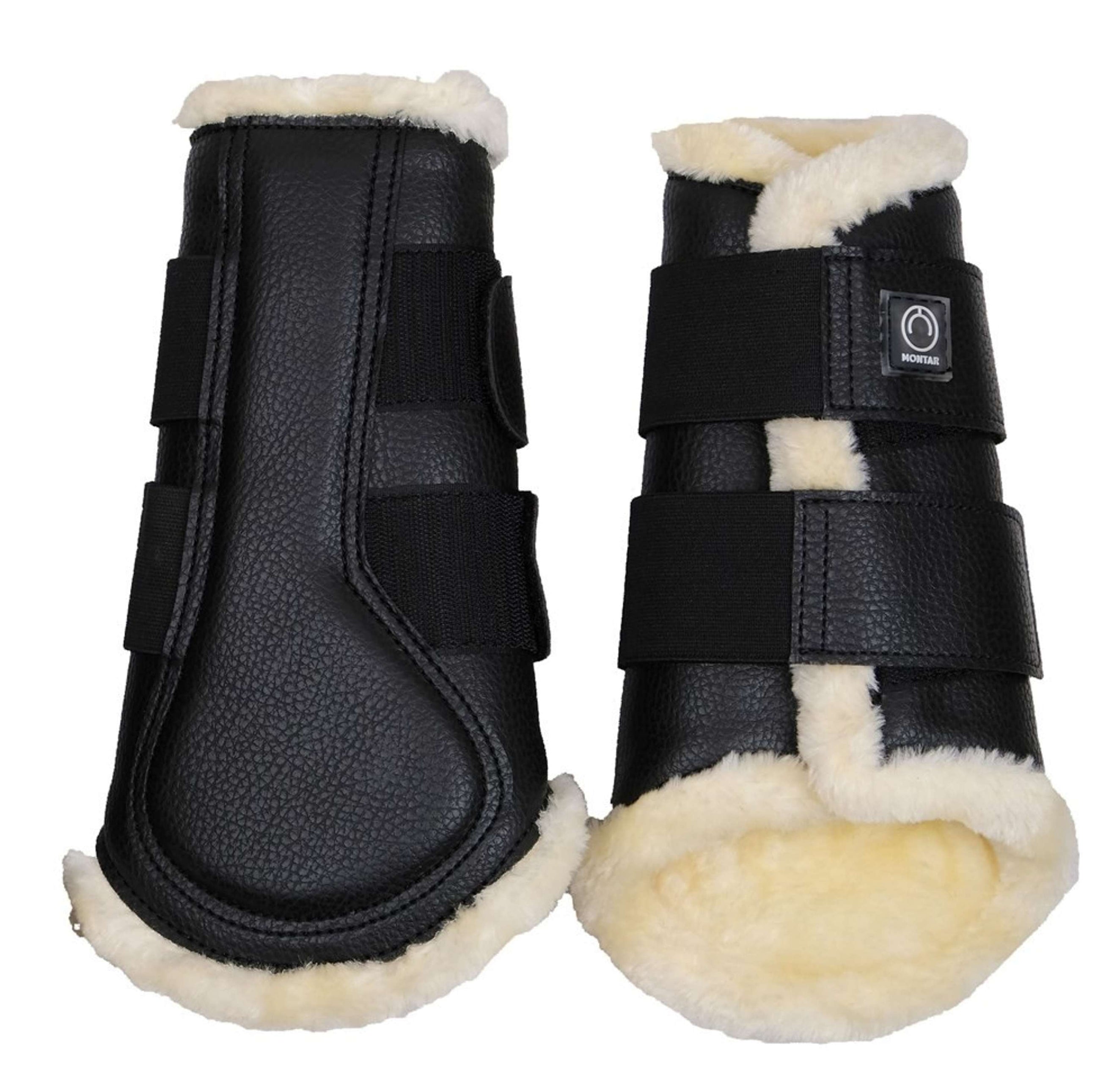 Montar Guêtres Tech en Cuir Noir Montar Guêtres Tech en Cuir Noir