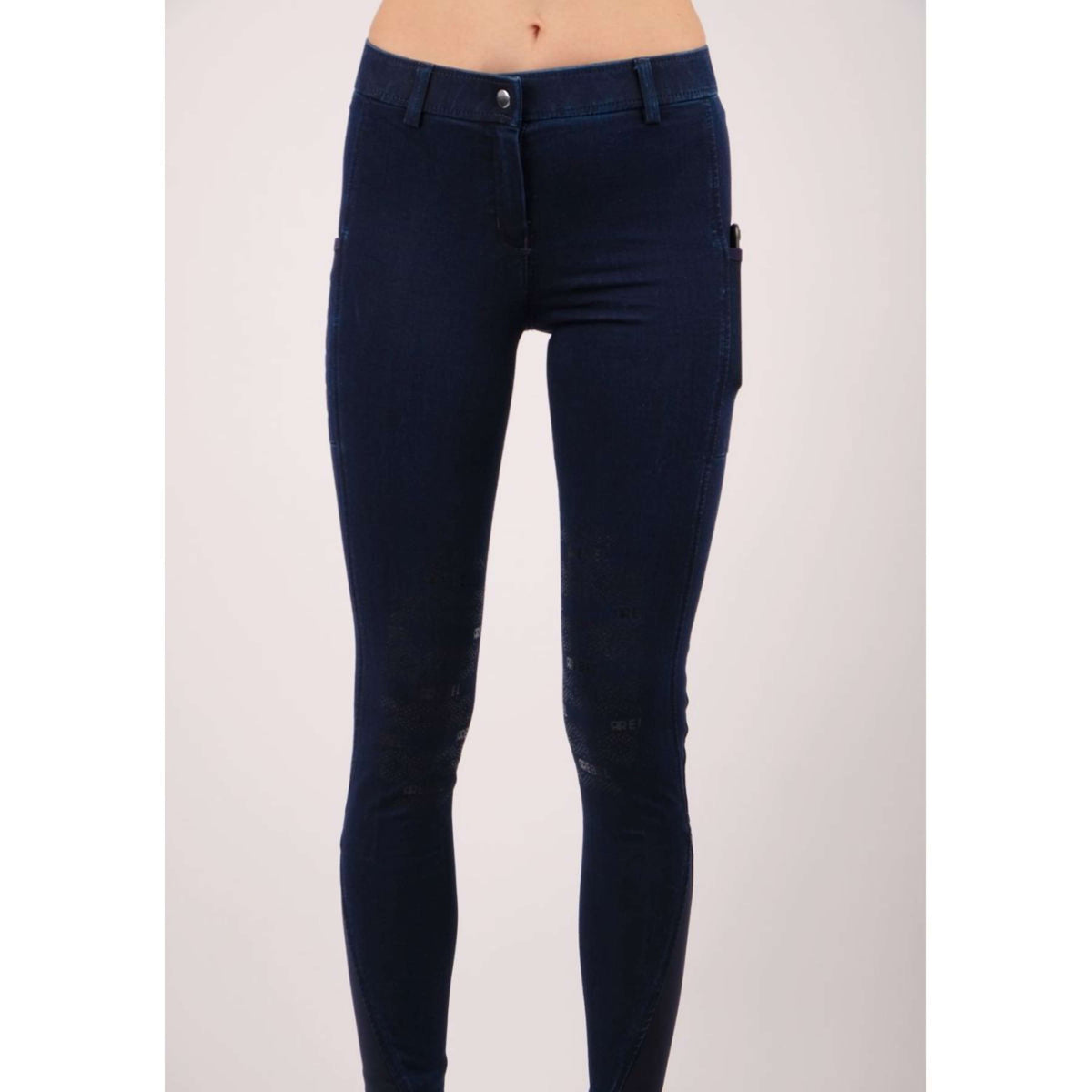 Montar Pantalon d'Équitation Echo Rebel Prise de Genou Denim