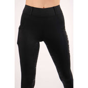 Montar Legging d'Équitation Pull On Rosegold Full Grip Noir