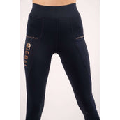 Montar Legging d'Équitation Pull On Rosegold Full Grip Marin