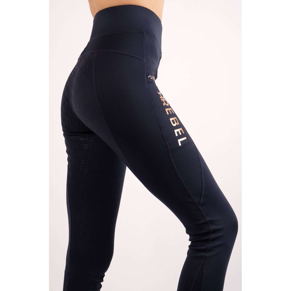 Montar Legging d'Équitation Pull On Rosegold Full Grip Marin