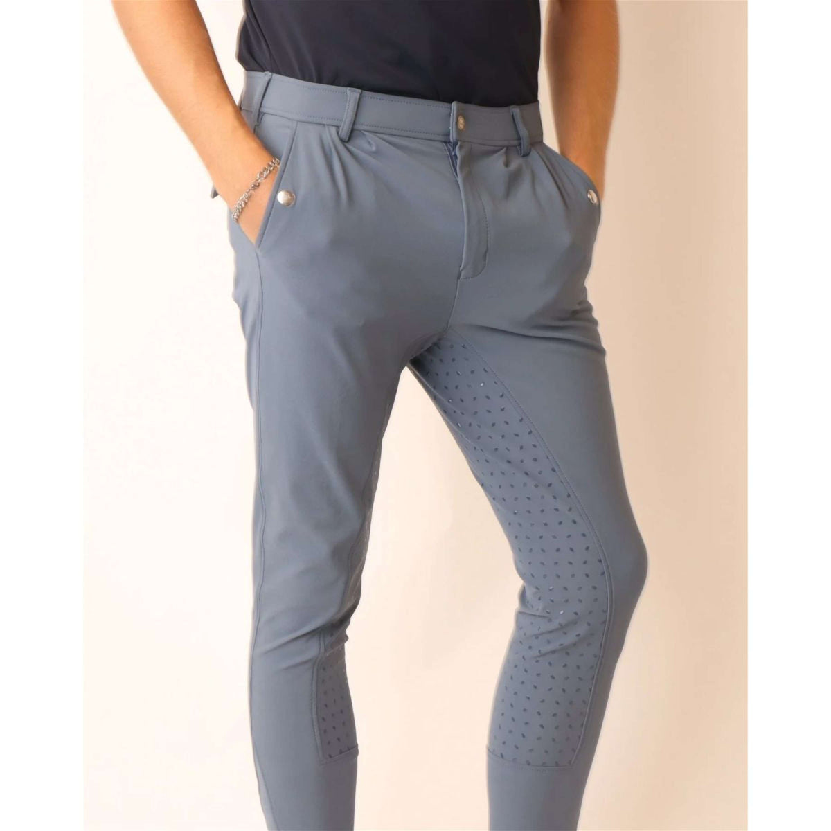 Montar Pantalon d'Équitation Gary Full Grip Dove Blue