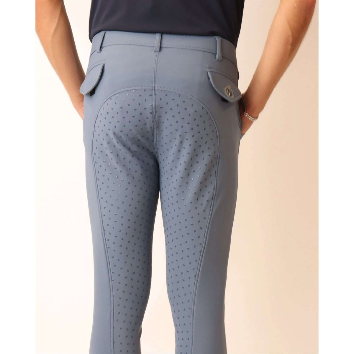 Montar Pantalon d'Équitation Gary Full Grip Dove Blue