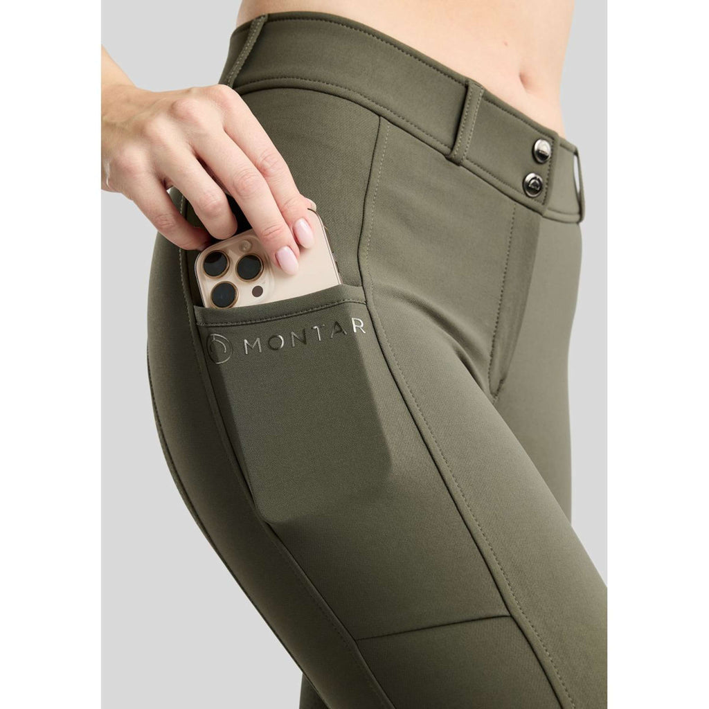 Montar Pantalon d'Équitation MoMegan Full Grip Forest Green