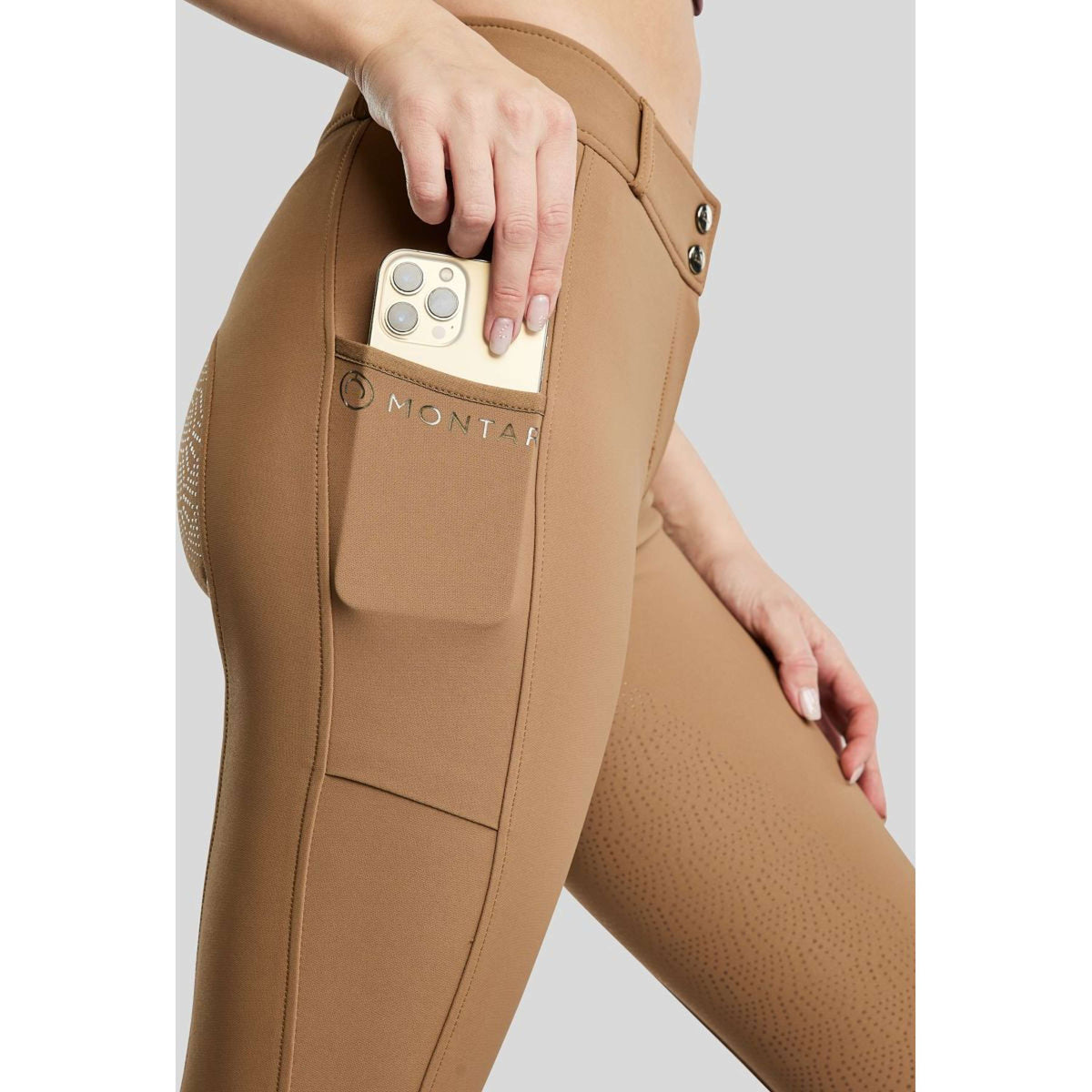 Montar Pantalon d'Équitation Megan Full Grip Chameau