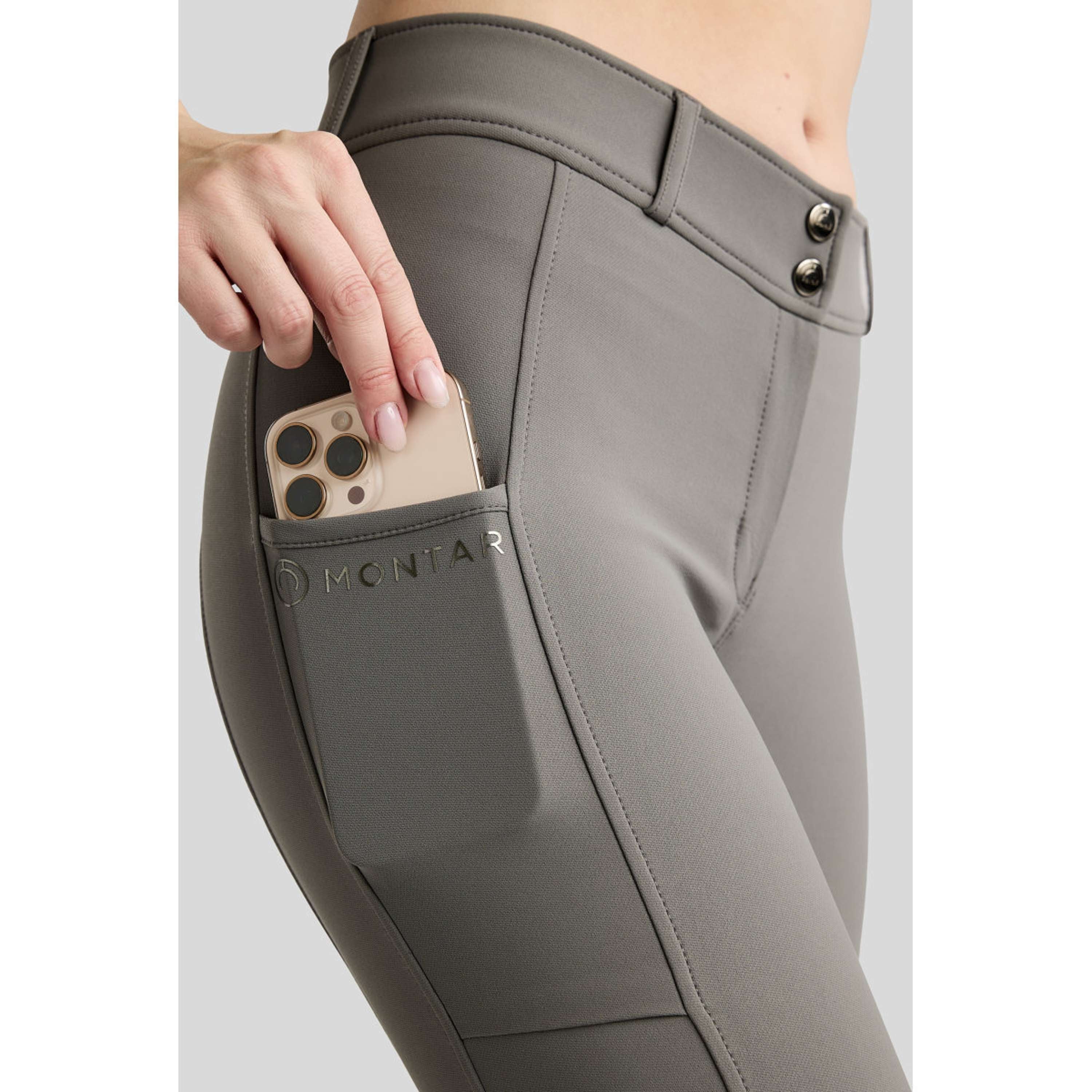 Montar Pantalon d'Équitation Megan Full Grip Gris