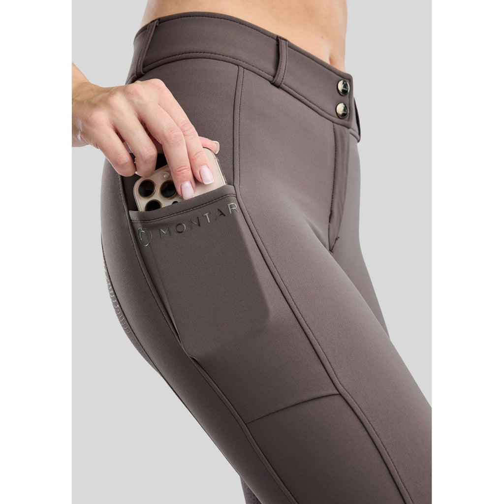 Montar Pantalon d'Équitation MoMegan Full Grip Black Peony