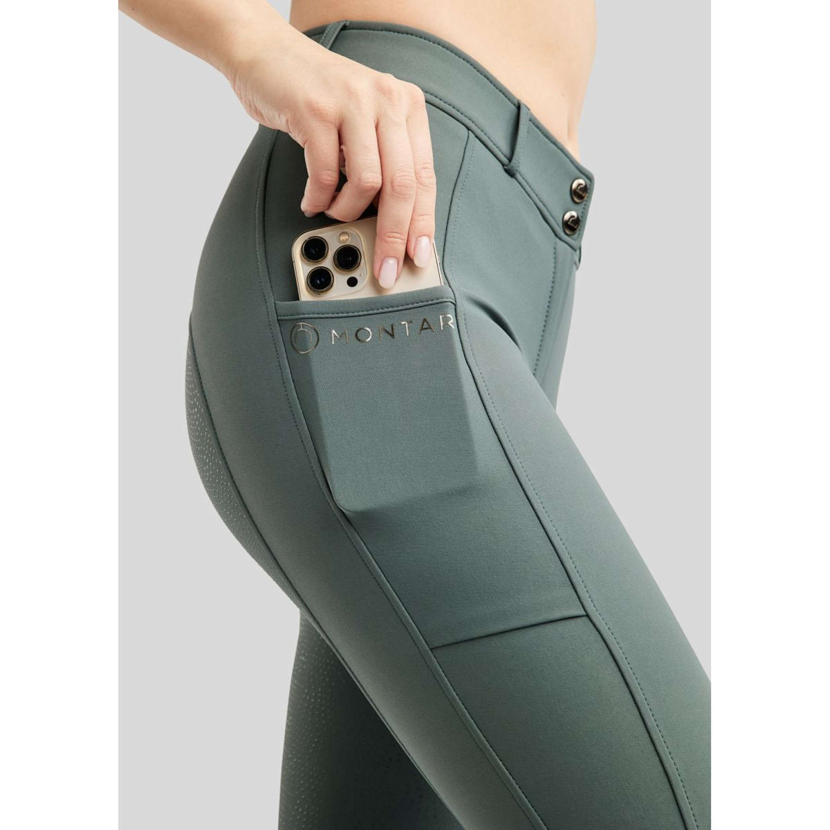 Montar Pantalon d'Équitation Megan Full Grip Jade
