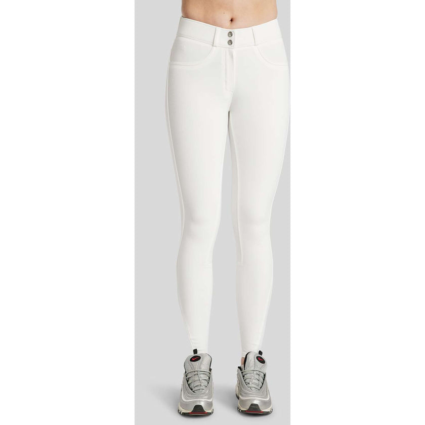 Montar Pantalon d'Équitation Megan Yati Highwaist Full Grip Blanc