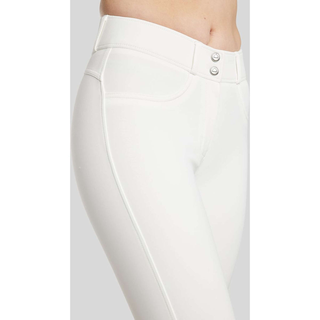 Montar Pantalon d'Équitation Megan Yati Highwaist Full Grip Blanc