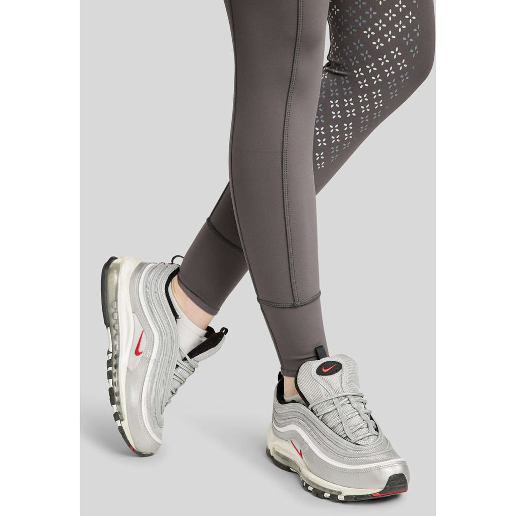 Montar Legging d'Équitation Selena Pull On Full Grip Gris