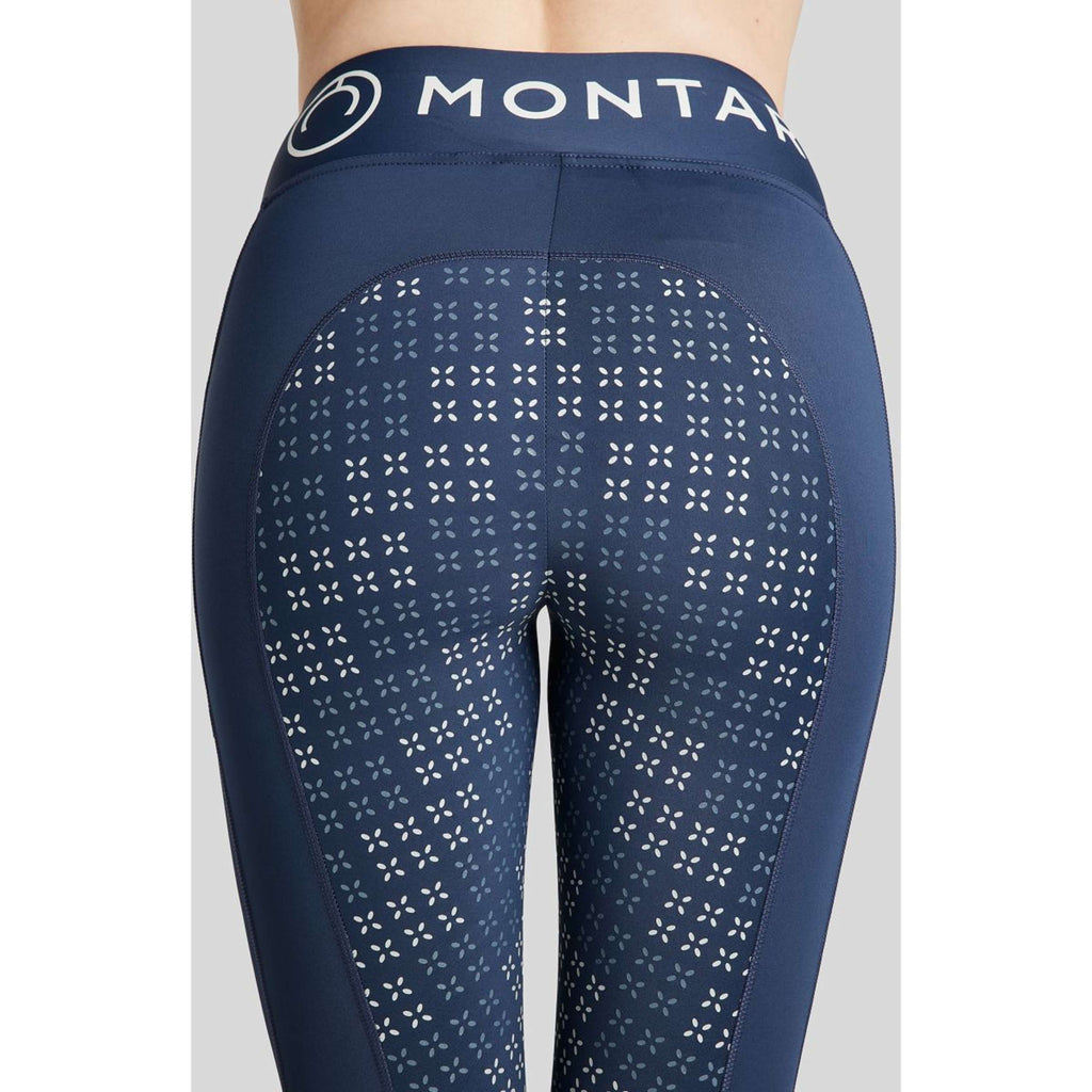 Montar Legging d'Équitation Selena Pull On FullGrip Marin
