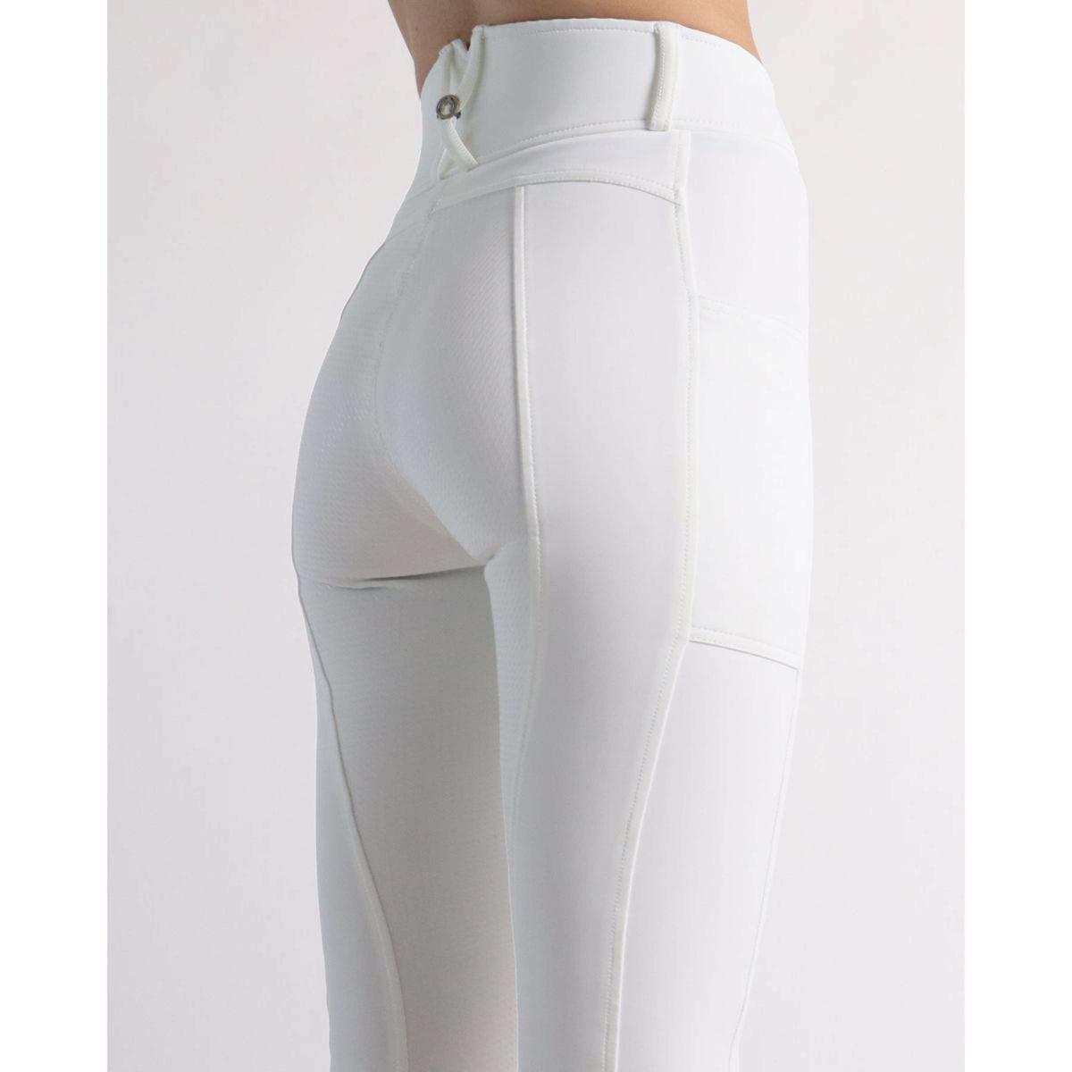 Montar Legging d'Équitation MoMeadow Mesh Full Grip Blanc