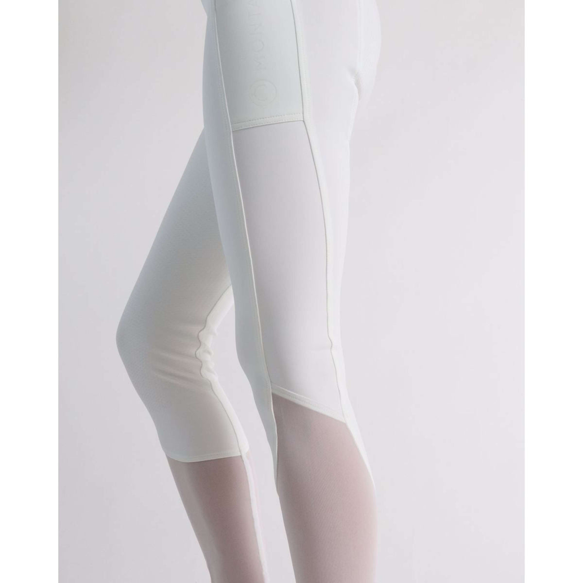 Montar Legging d'Équitation MoMeadow Mesh Full Grip Blanc