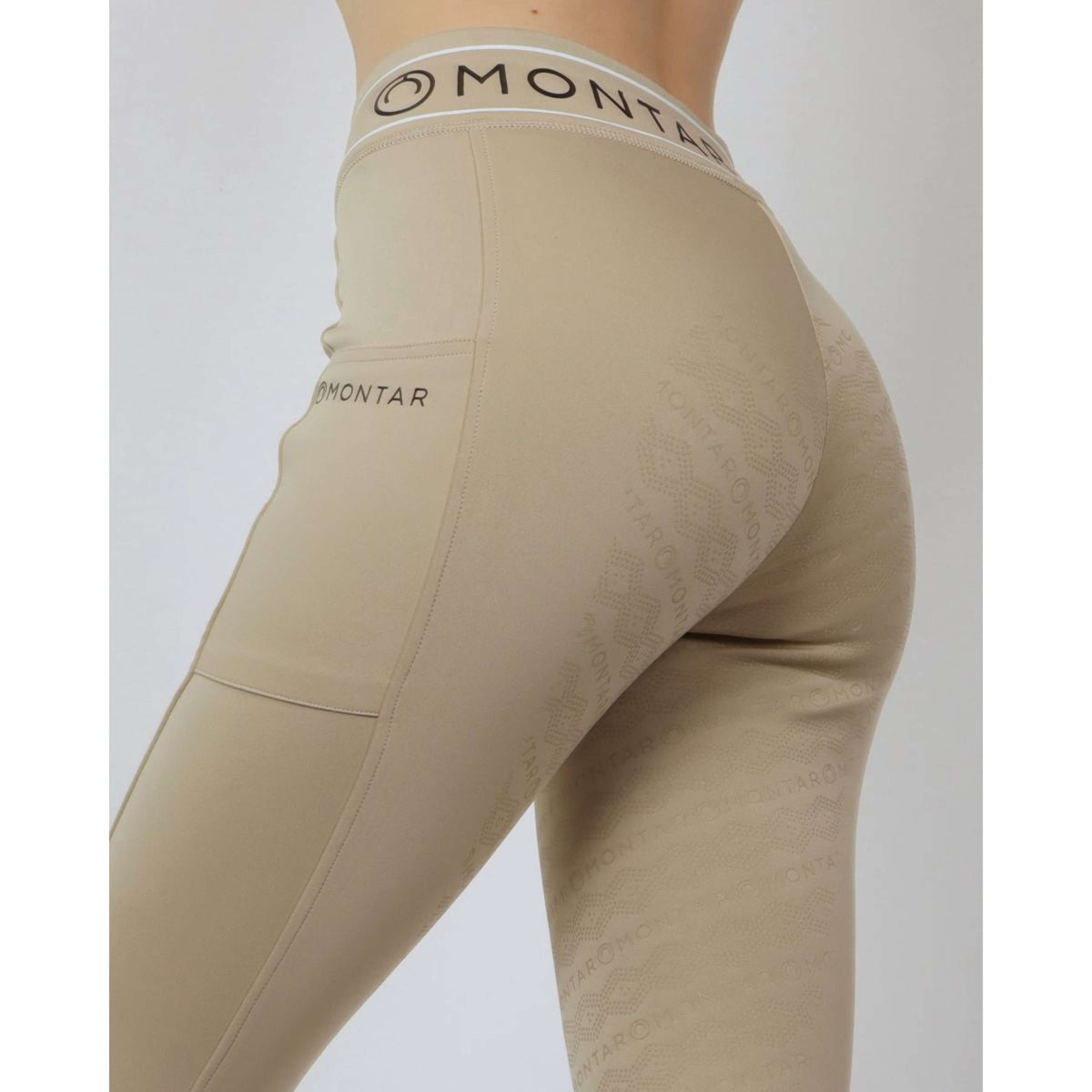 Montar Legging d'Équitation MoMellani Viv Full Grip Beige