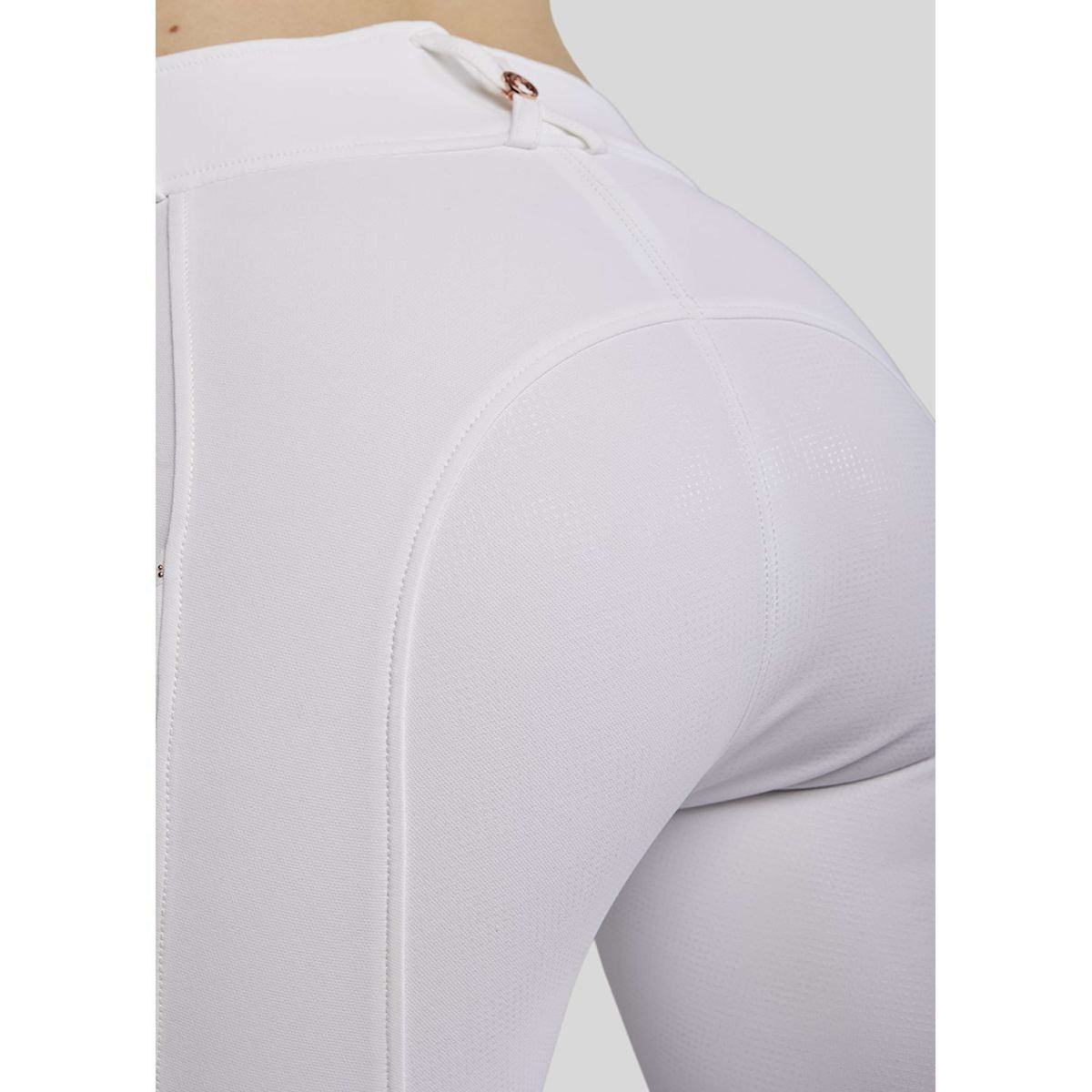 Montar Pantalon d'Équitation MoMaddie Rosegold Crystals Full Grip Blanc