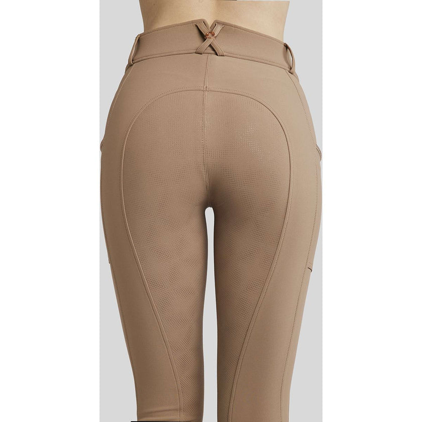 Montar Pantalon d'Équitation MoMaddie Rosegold Crystals Full Grip Latte