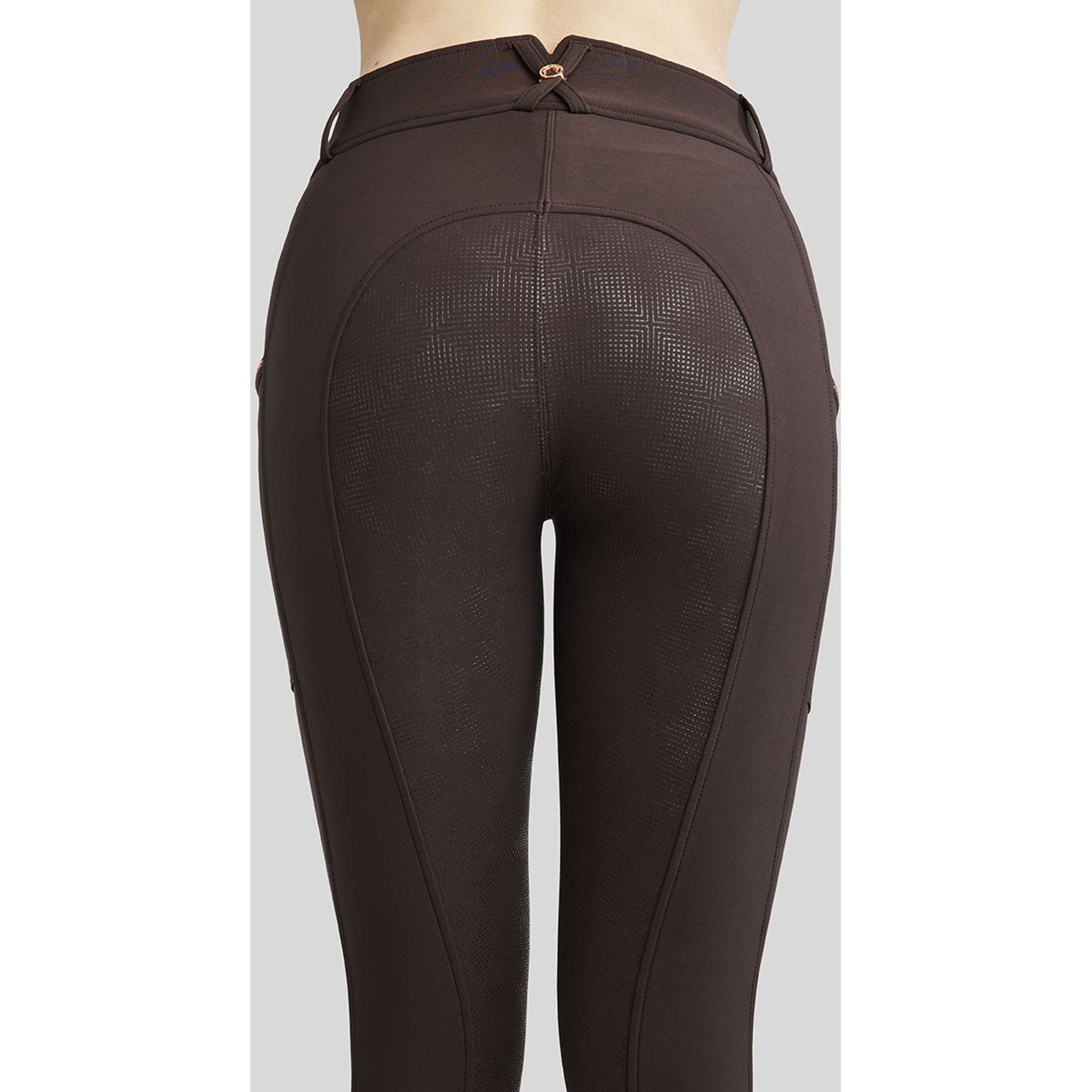 Montar Pantalon d'Équitation MoMaddie Rosegold Crystals Full Grip Marron