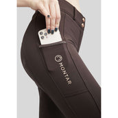 Montar Pantalon d'Équitation MoMaddie Rosegold Crystals Full Grip Marron